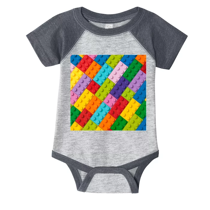 Many Toy Blocks Pattern Infant Baby Jersey Bodysuit