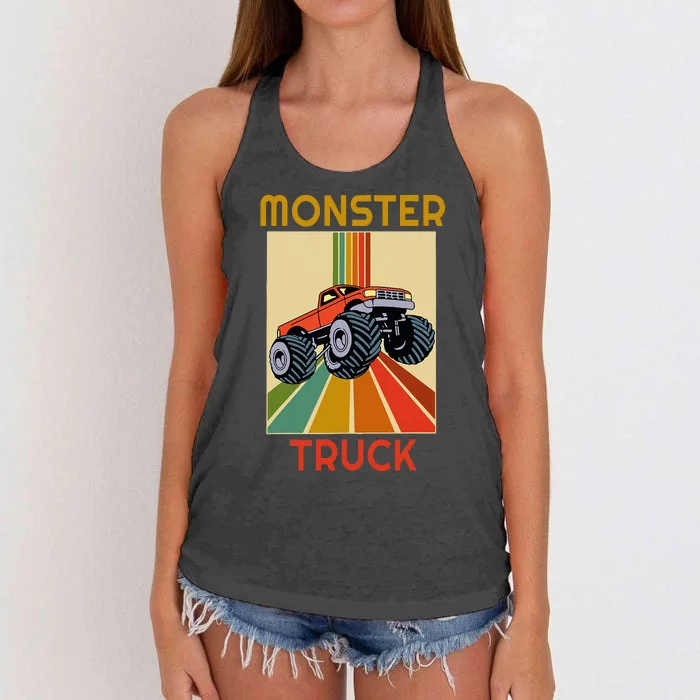 Monster Truck Big Style Truck Women's Knotted Racerback Tank