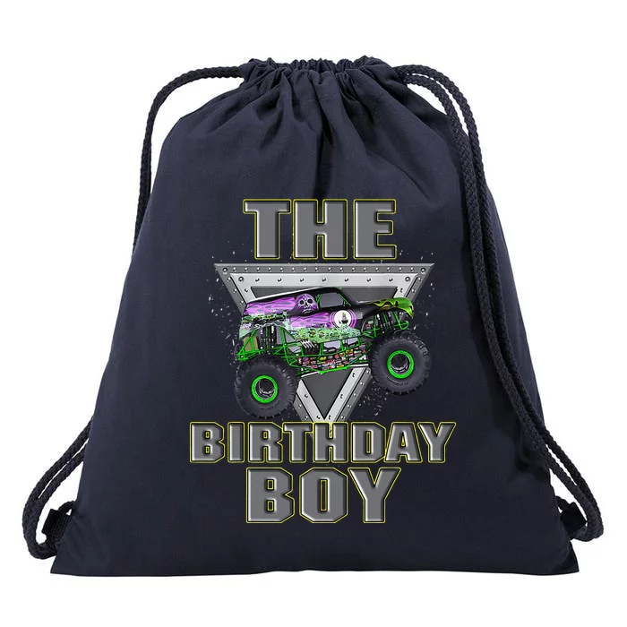 Monster Truck Birthday Drawstring Bag