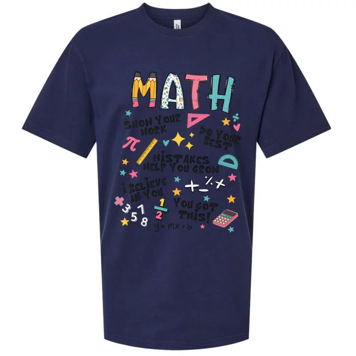 Math Teacher Back To School Sueded Cloud Jersey T-Shirt