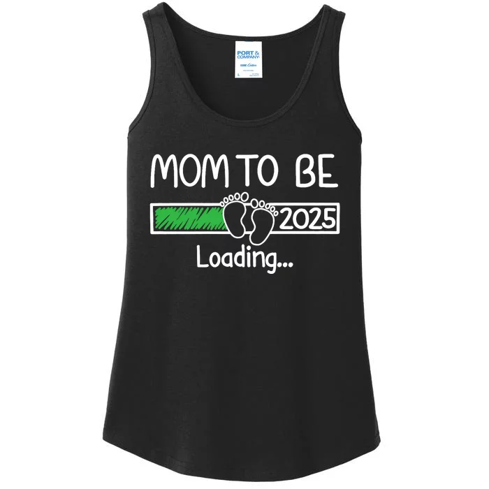 Mom To Be 2025 Mom Loading 2025 Mother Expect Baby 2025 Ladies Essential Tank