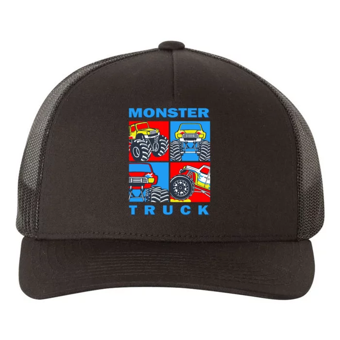 Monster Truck Block Yupoong Adult 5-Panel Trucker Hat