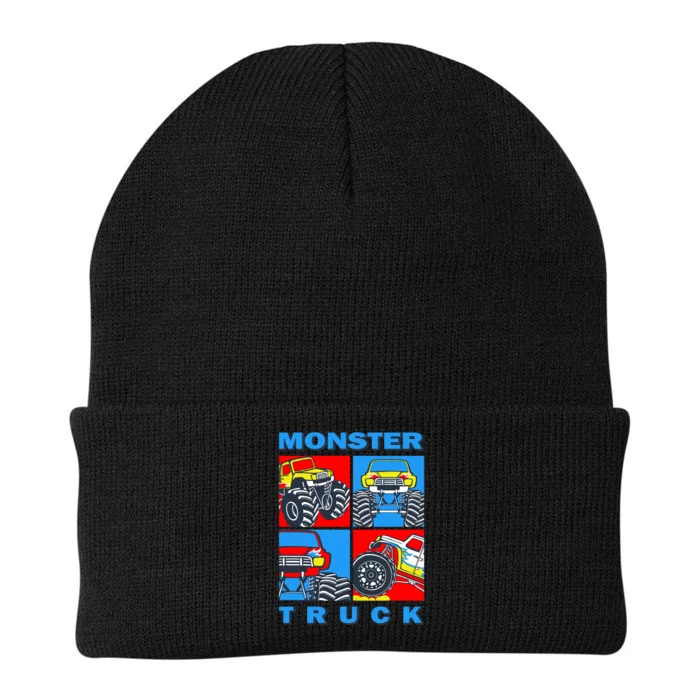 Monster Truck Block Knit Cap Winter Beanie