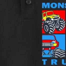 Monster Truck Block Dry Zone Grid Performance Polo