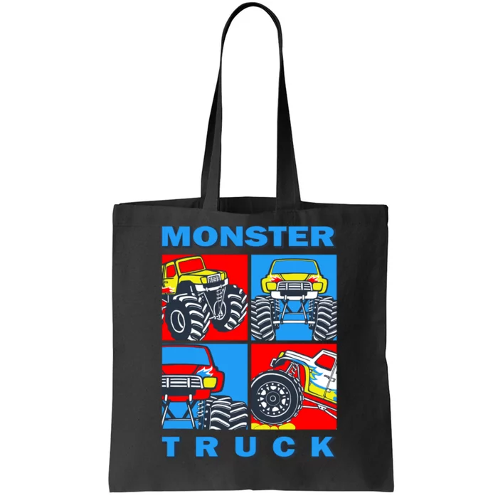 Monster Truck Block Tote Bag