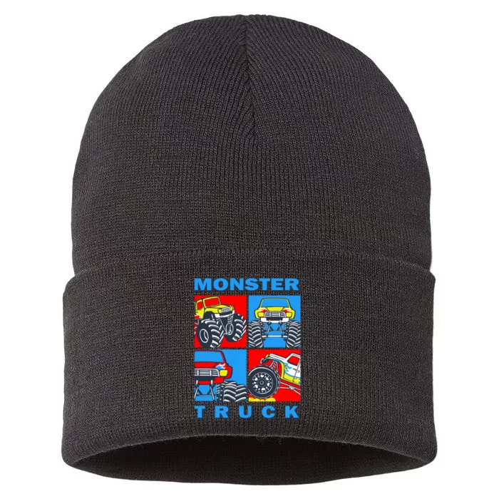 Monster Truck Block Sustainable Knit Beanie