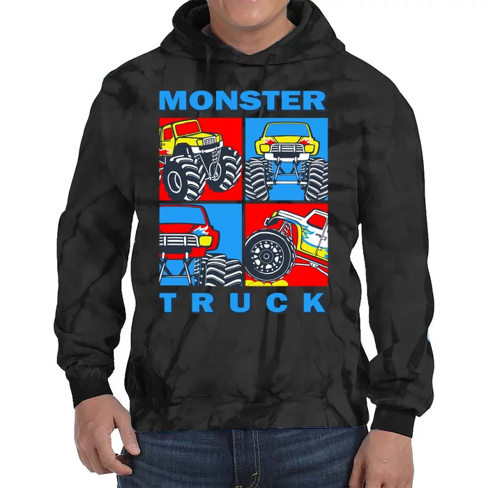 Monster Truck Block Tie Dye Hoodie