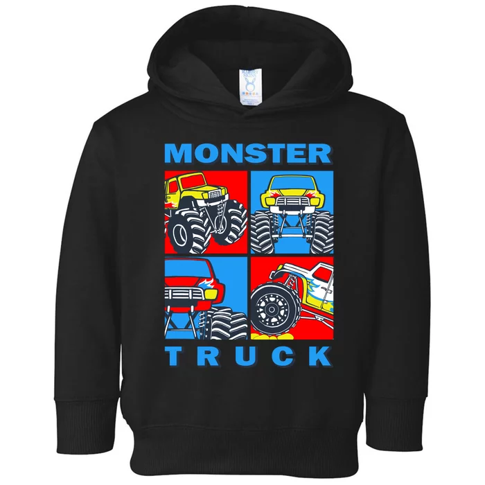 Monster Truck Block Toddler Hoodie