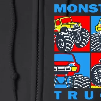 Monster Truck Block Full Zip Hoodie