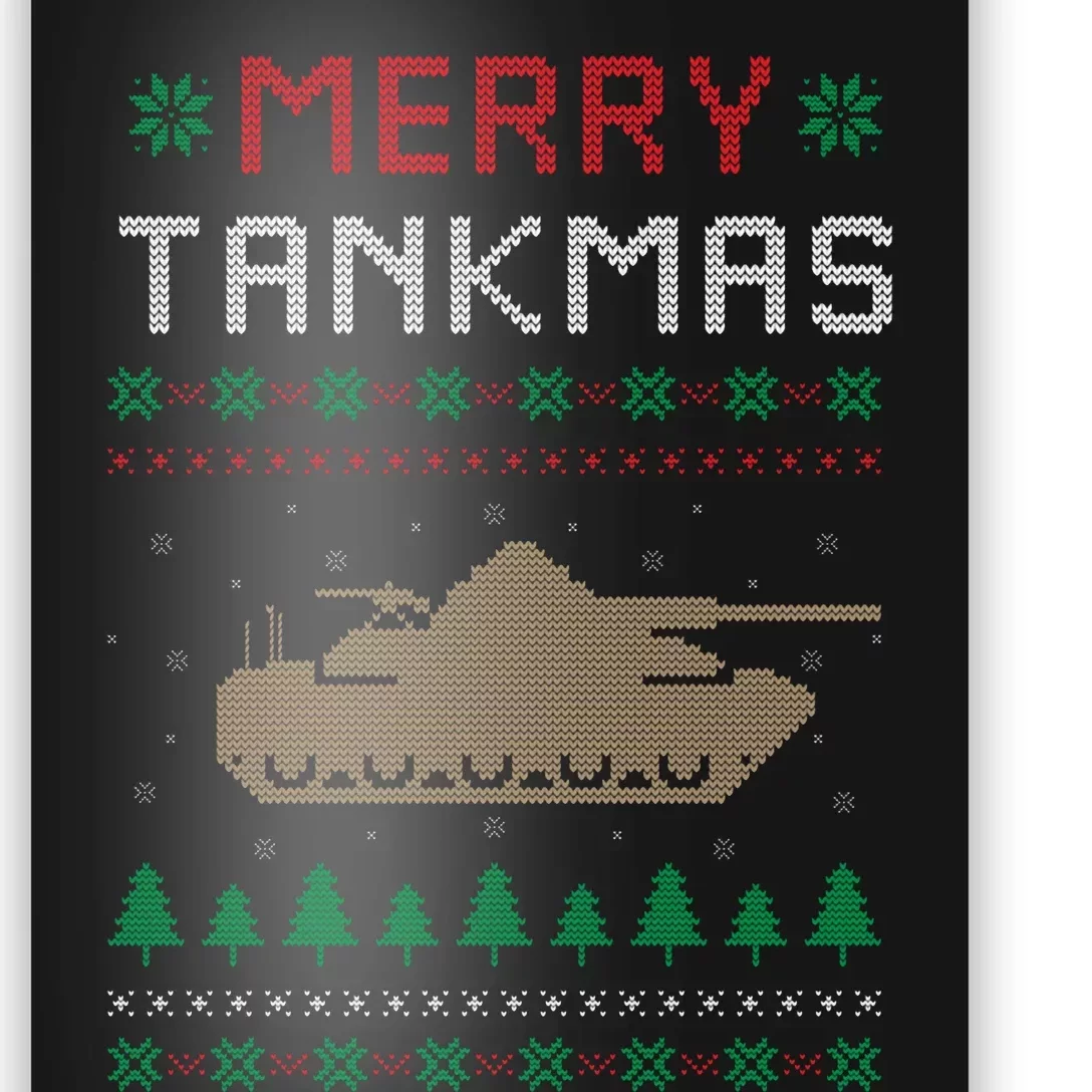 Merry Tankmas Battle Tank Military Ugly Christmas Sweater Poster