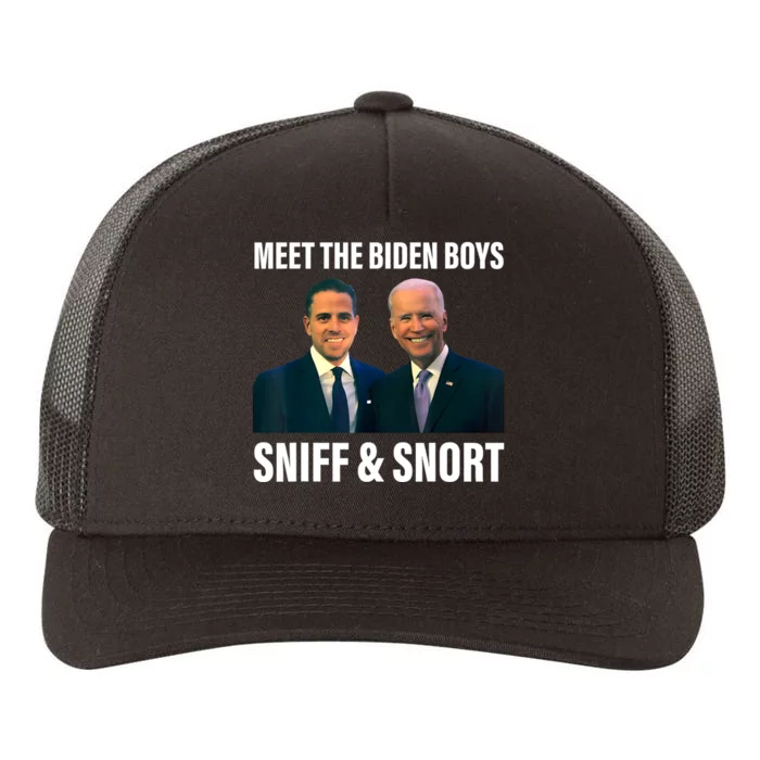 Meet The Biden Sniff And Snort Funny Quote Yupoong Adult 5-Panel Trucker Hat