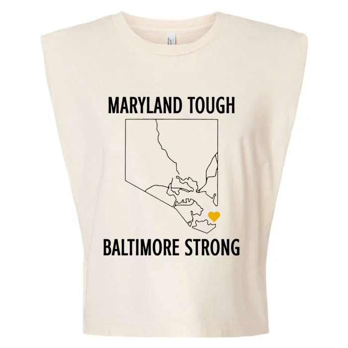 Maryland Tough Baltimore Strong Garment-Dyed Women's Muscle Tee