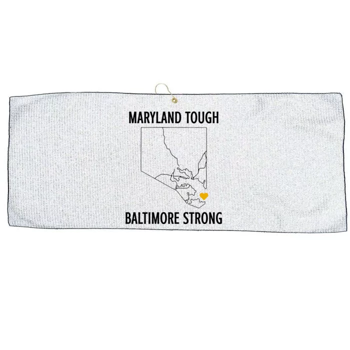 Maryland Tough Baltimore Strong Large Microfiber Waffle Golf Towel