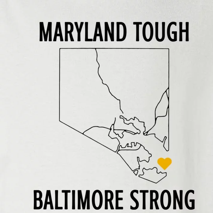 Maryland Tough Baltimore Strong Toddler Long Sleeve Shirt