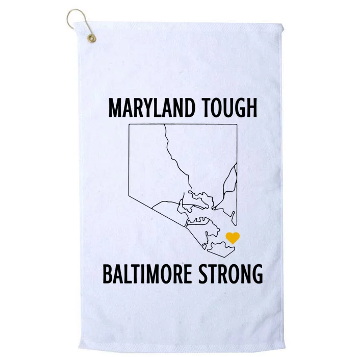 Maryland Tough Baltimore Strong Platinum Collection Golf Towel