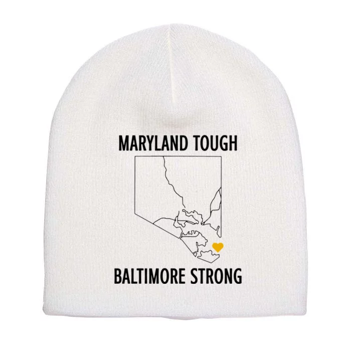 Maryland Tough Baltimore Strong Short Acrylic Beanie