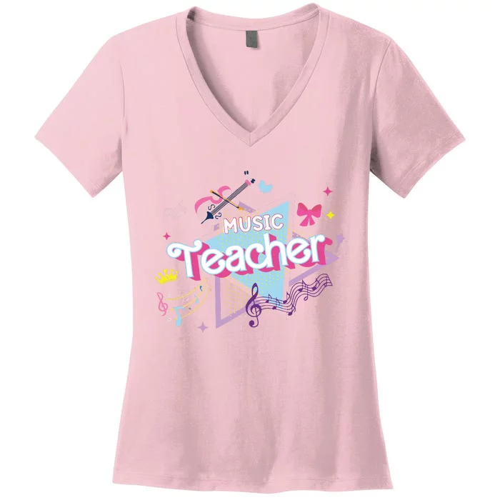 Music Teacher Band Women's V-Neck T-Shirt