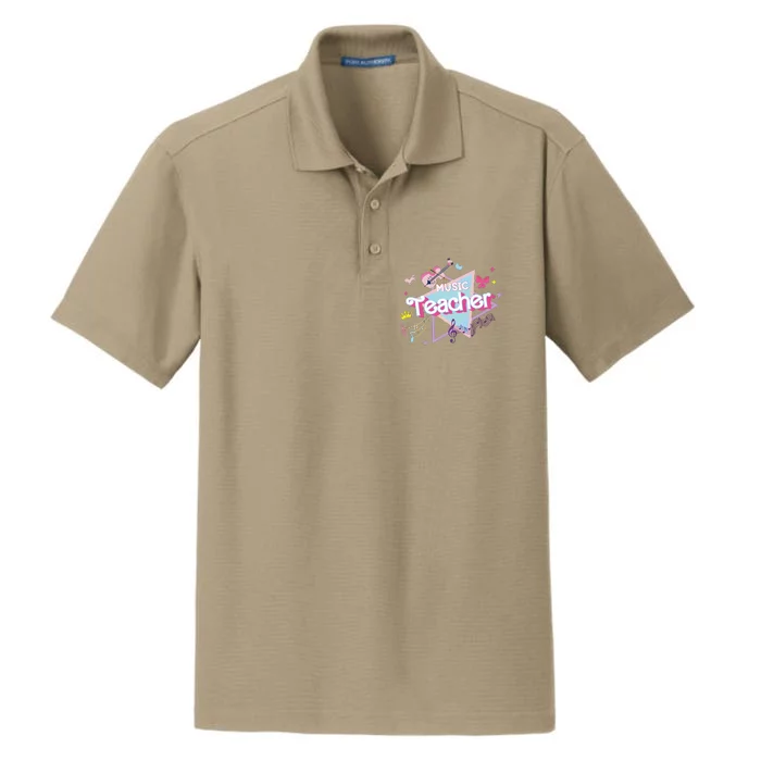 Music Teacher Band Dry Zone Grid Performance Polo