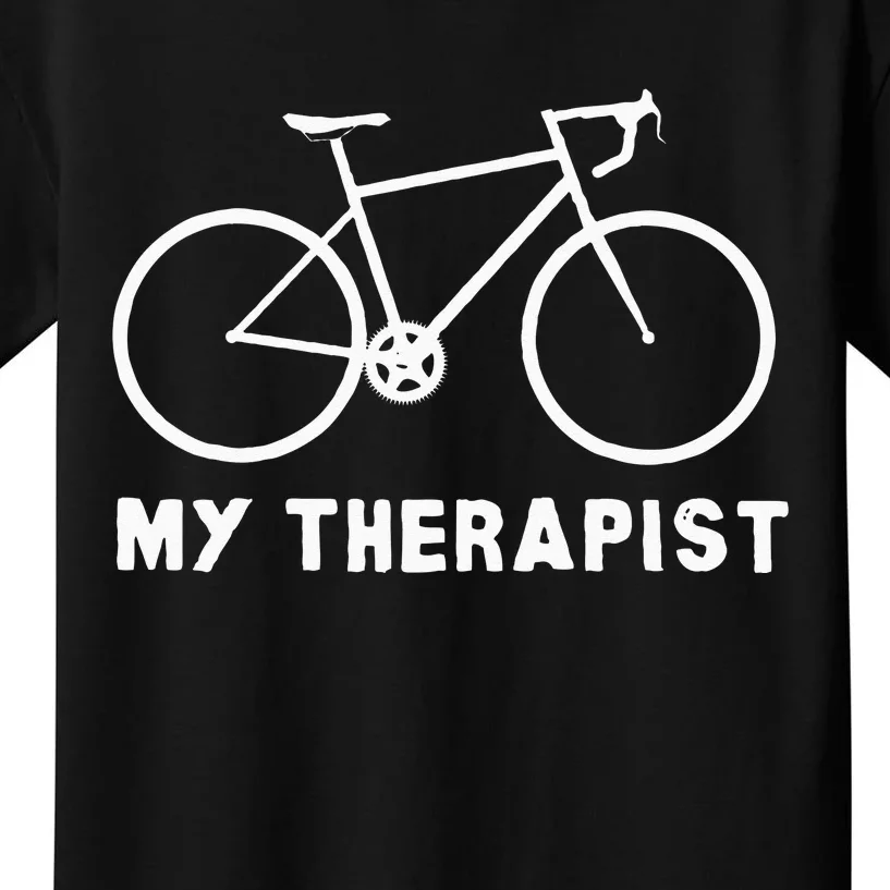 My Therapist Bicycle Funny Bike Riding Rider Cycling Gift Kids T-Shirt