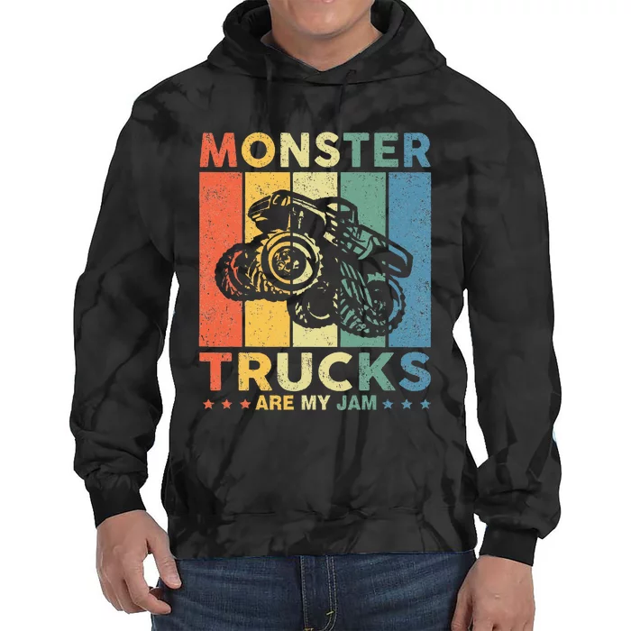 Monster Truck Car For Birthday Tie Dye Hoodie