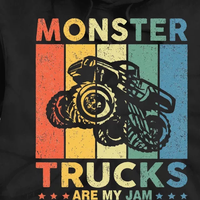 Monster Truck Car For Birthday Tie Dye Hoodie