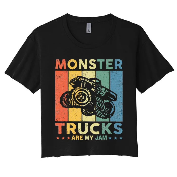 Monster Truck Car For Birthday Women's Crop Top Tee