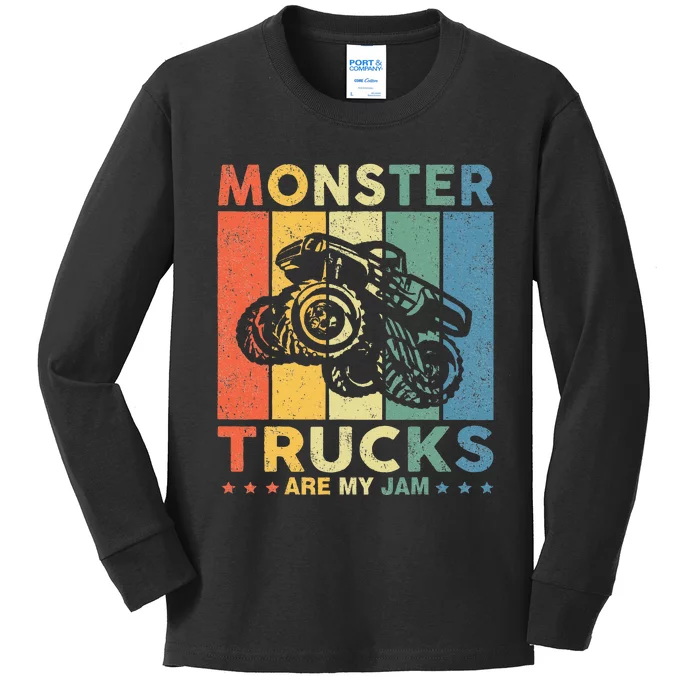 Monster Truck Car For Birthday Kids Long Sleeve Shirt