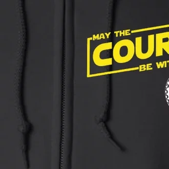 May The Course Be With You Funny Golf Full Zip Hoodie