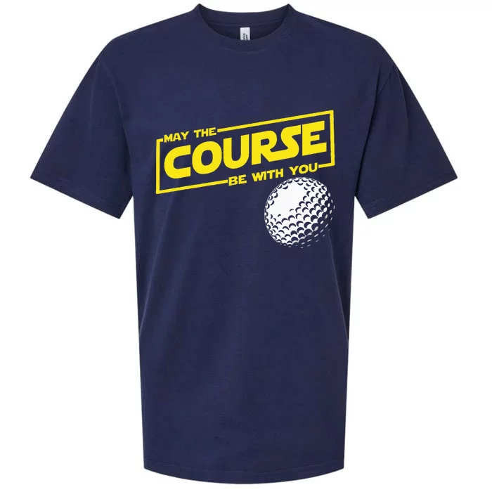 May The Course Be With You Funny Golf Sueded Cloud Jersey T-Shirt