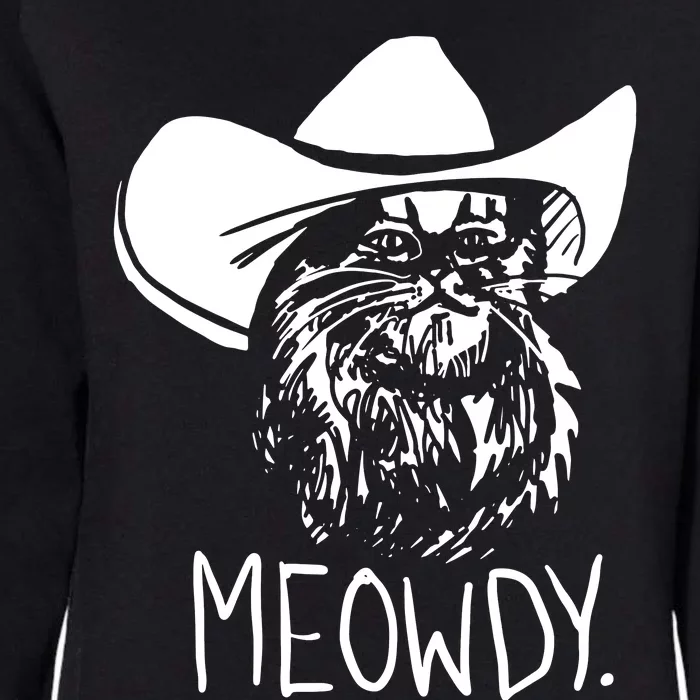 Meowdy Texas Cat Meme Womens California Wash Sweatshirt