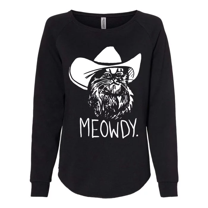 Meowdy Texas Cat Meme Womens California Wash Sweatshirt