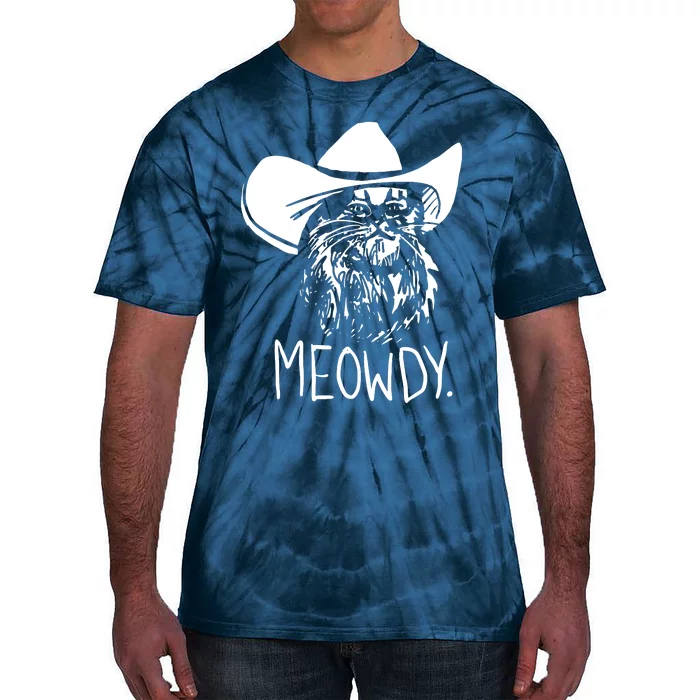 Meowdy Texas Cat Meme Tie-Dye T-Shirt