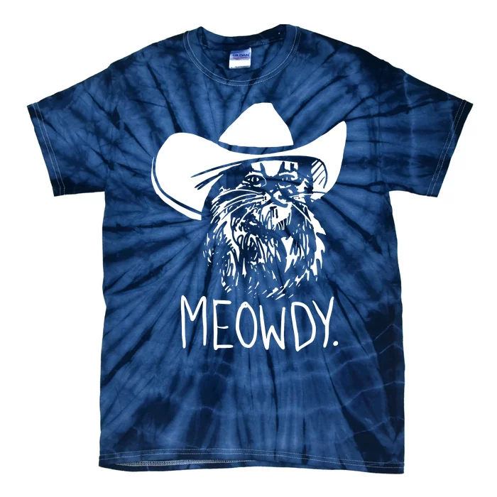 Meowdy Texas Cat Meme Tie-Dye T-Shirt