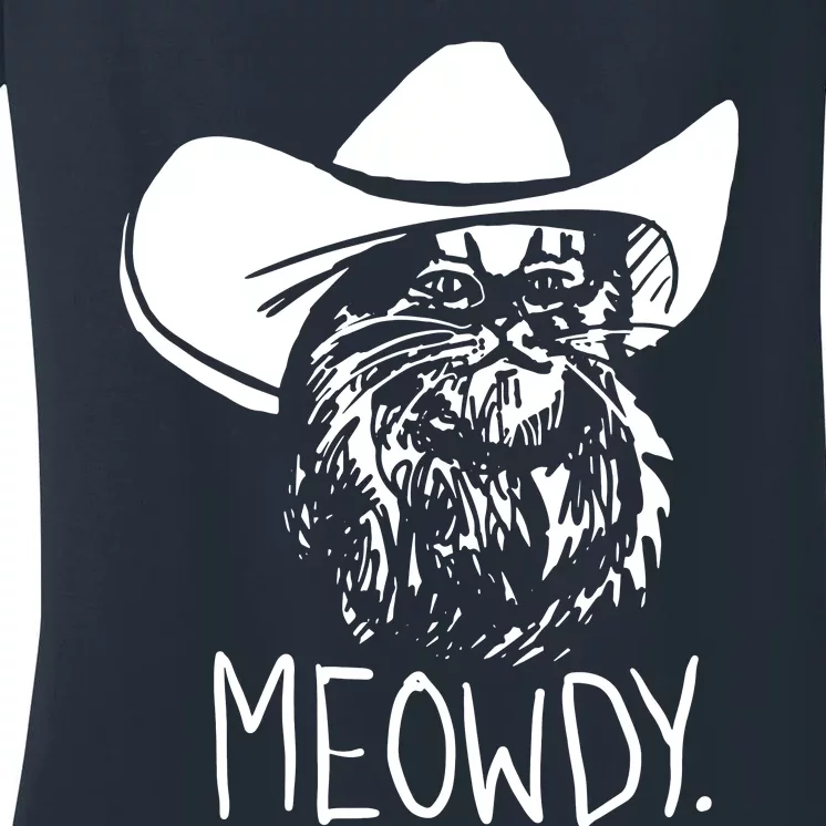 Meowdy Texas Cat Meme Women's V-Neck T-Shirt