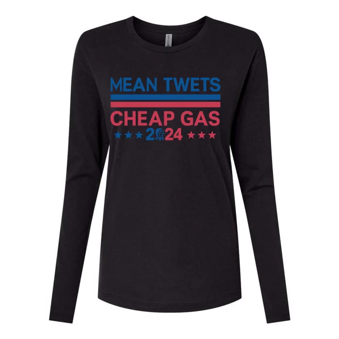 Mean Tweets Cheap Gas Retro Style Graphic Womens Cotton Relaxed Long Sleeve T-Shirt