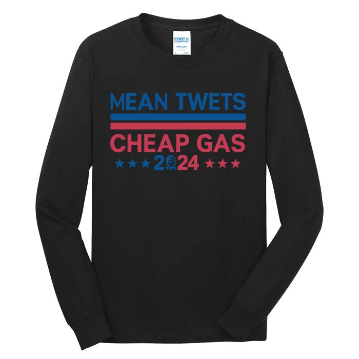 Mean Tweets Cheap Gas Retro Style Graphic Tall Long Sleeve T-Shirt