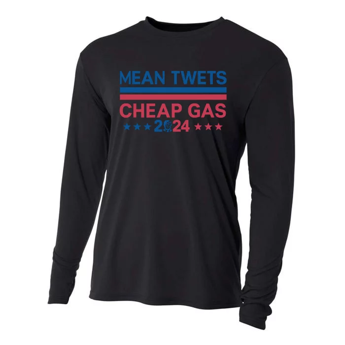 Mean Tweets Cheap Gas Retro Style Graphic Cooling Performance Long Sleeve Crew