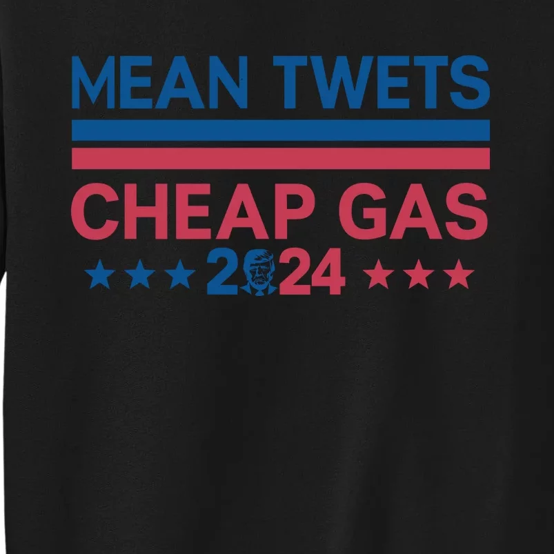 Mean Tweets Cheap Gas Retro Style Graphic Tall Sweatshirt