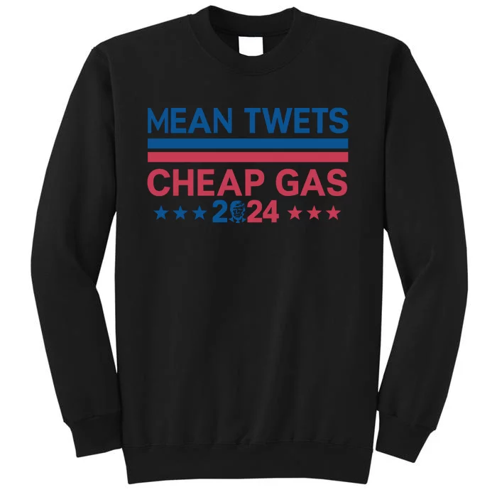 Mean Tweets Cheap Gas Retro Style Graphic Tall Sweatshirt