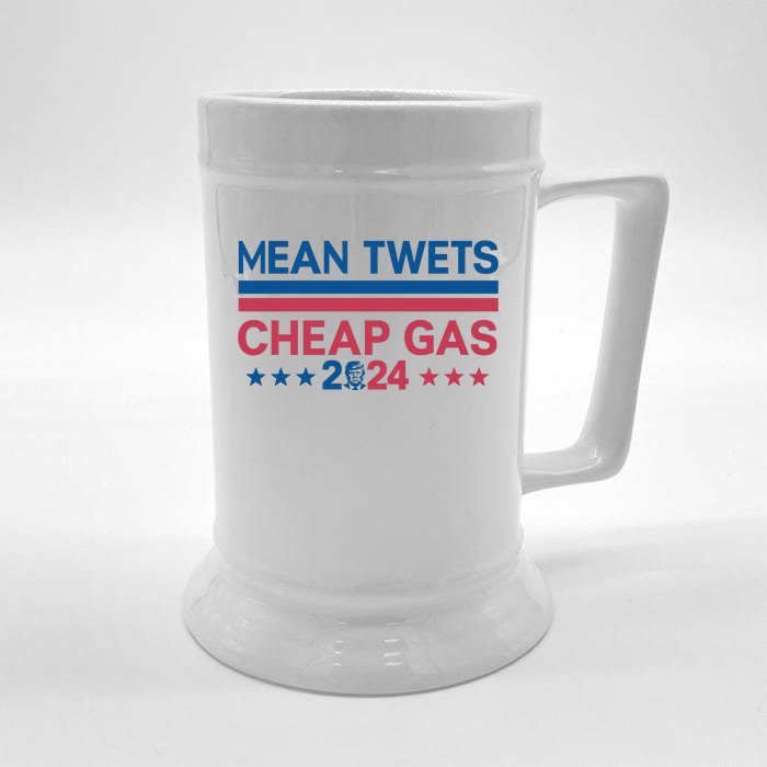 Mean Tweets Cheap Gas Retro Style Graphic Front & Back Beer Stein