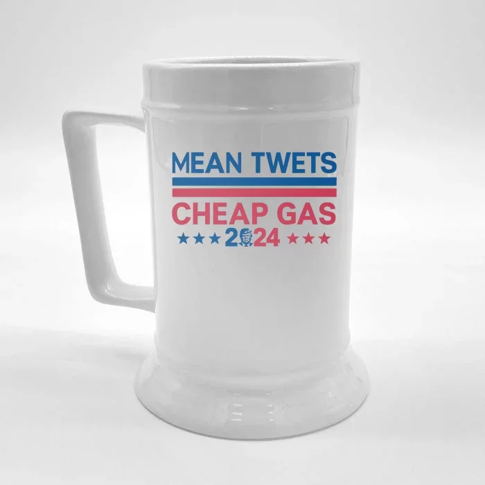 Mean Tweets Cheap Gas Retro Style Graphic Front & Back Beer Stein