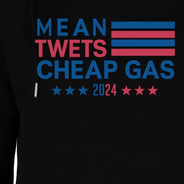 Mean Tweets Cheap Gas 2024 Graphic Womens Funnel Neck Pullover Hood