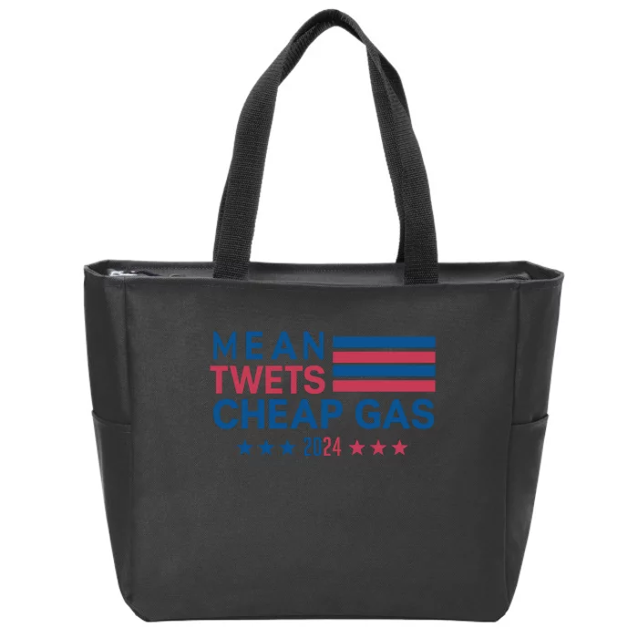 Mean Tweets Cheap Gas 2024 Graphic Zip Tote Bag