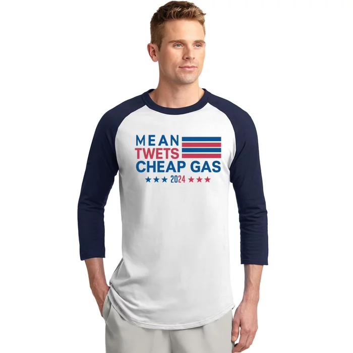 Mean Tweets Cheap Gas 2024 Graphic Baseball Sleeve Shirt