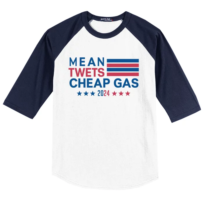 Mean Tweets Cheap Gas 2024 Graphic Baseball Sleeve Shirt