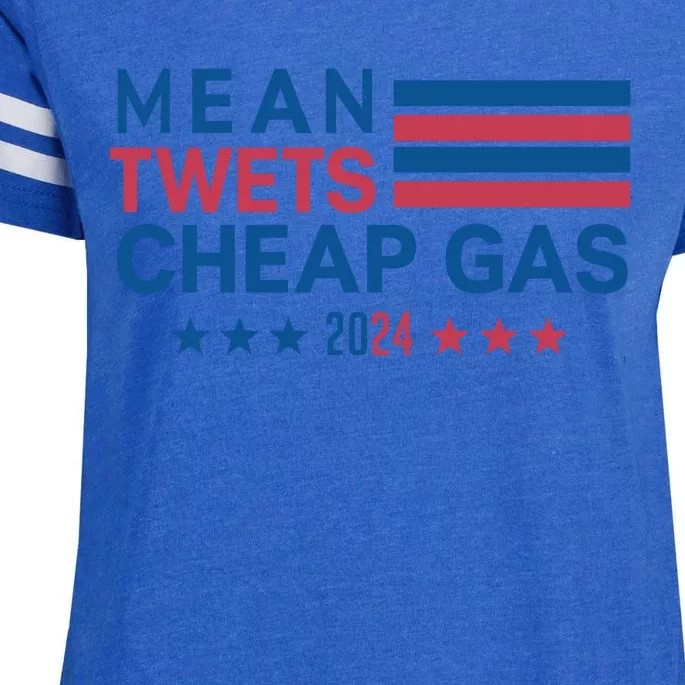 Mean Tweets Cheap Gas 2024 Graphic Enza Ladies Jersey Football T-Shirt