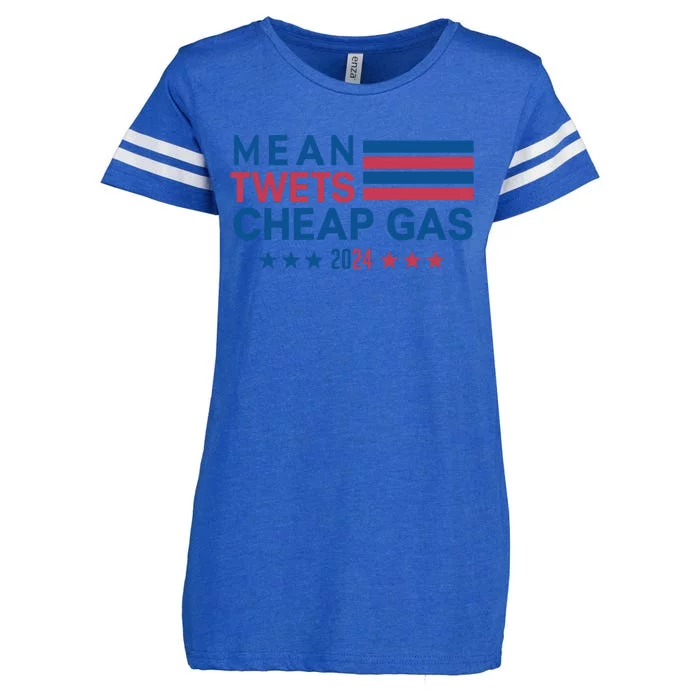 Mean Tweets Cheap Gas 2024 Graphic Enza Ladies Jersey Football T-Shirt