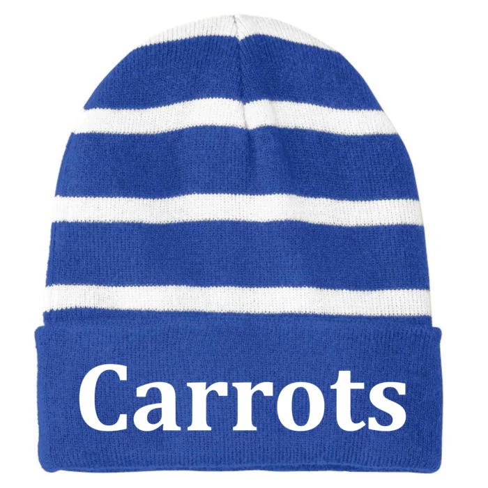 Med Tees Carrots Gift Grey Small Striped Beanie with Solid Band