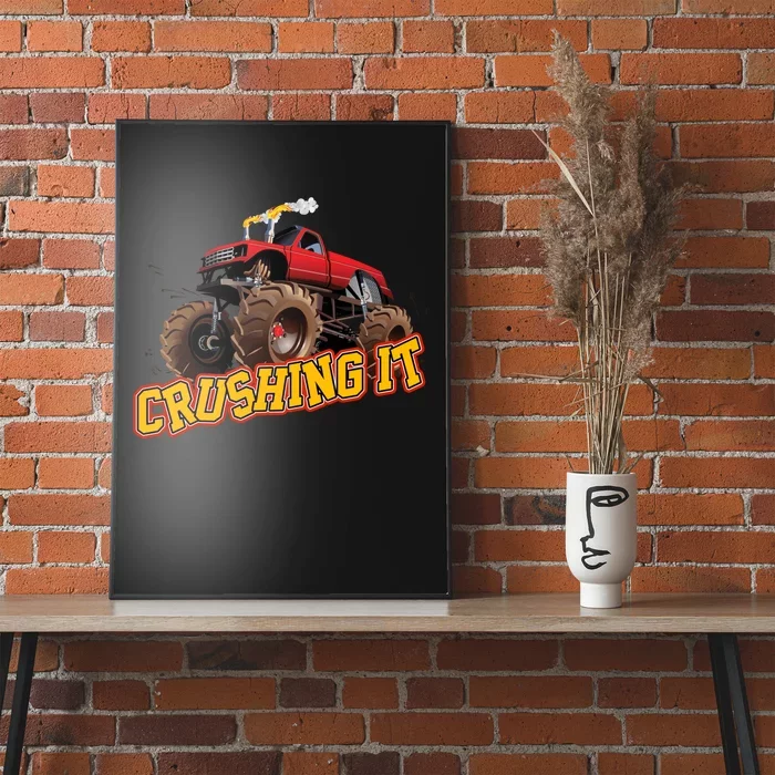 Monster Truck Crushing It Poster