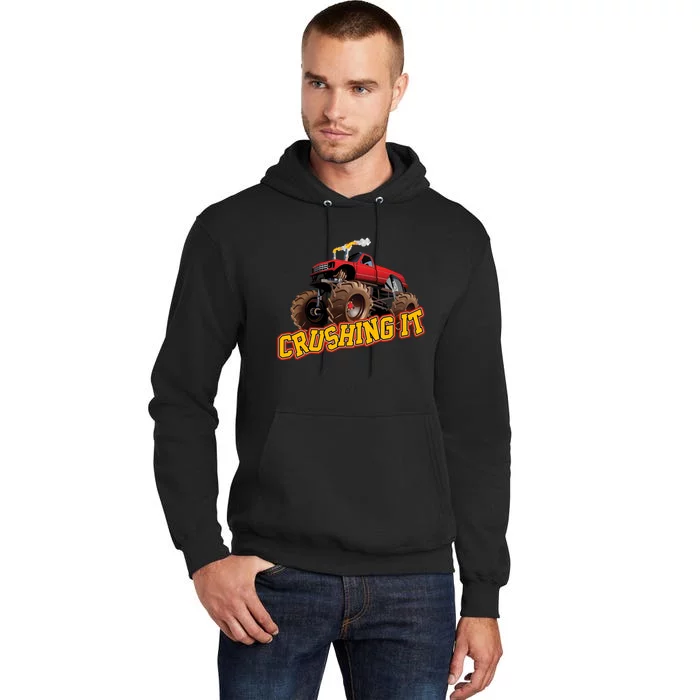 Monster Truck Crushing It Tall Hoodie